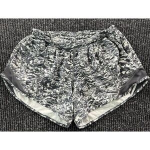 Lululemon Speed Up Shorts 2.5 Gray Marble Print Womens Size 4 Running